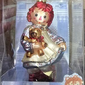 Rag Doll Ornament with Teddy Bear